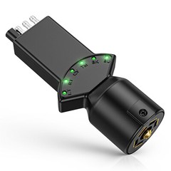 Truck Trailer 7 Blade 4 Pin Vehicle Plug Tester Wire Light Brake Towing Fuse LED