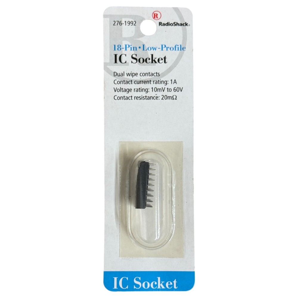 Radio Shack #276-1992 18 PIN IC Socket Low Profile NEW