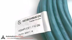 HIRSCHMANN M224PVCSTJT10.0M, ETHERNET CABLE ASSEMBLY, 900001998, NEW* #224697