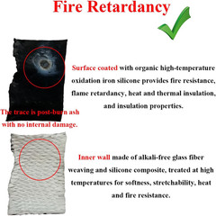 1″ ID Heat Shielded Fire Thermo Armor Fire Sleeve Silicone Coated Fiberglass Hea