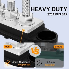 275A Bus Bar Car Audio Bus Bar Battery Positive Terminal and Ground Bus Bar