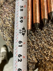 (Pack of 5) AT&T Supply Pure Copper Round Rod Electrode Copper Rod 60″ x 0.56″