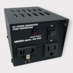 Minwa MW200D Up/Down Fuse Protected Voltage Converter 110/120V-220/240V **New**