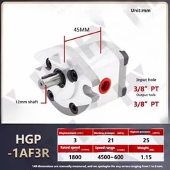 Miniature High Pressure Hydraulic Gear Pump High Pressure Oil Pump Assembly