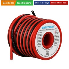 14 Gauge Silicone Wire Spool 20ft Red and 20ft Black Flexible 14 AWG Stranded…