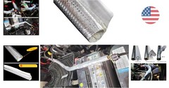Self-Wrap Aluminum Heat Reflective Sleeve – 6mm x 39″ for Auto Wiring Protection