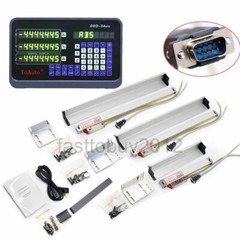 TOAUTO 5um Linear Scales + DRO 2/3 Axis Digital Readout Set for Mill Lathe,US