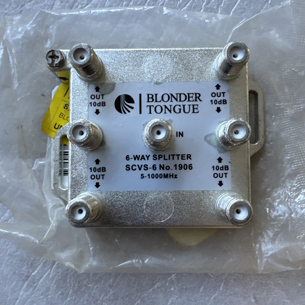 BLONDER TONGUE 6-Way Splitter SCVS-6 / SCVS6 5-1000MHz NEW