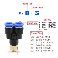 1Pcs Pneumatic Push In Fittings Air Hose Quick Connector to Thread Pipe Adapters