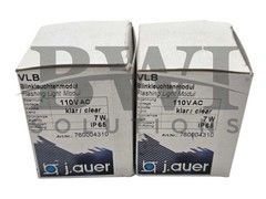 NEW Auer 760004310 Clear VLB Flashing Light Module 110VAC, 7W, IP65, Lot of 2