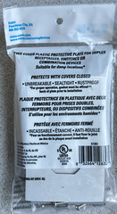 NEW EATON S1962 Non-Metallic Plastic Duplex Double Receptacle Cover, Gray