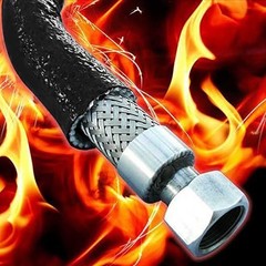 Silicone / Fibreglass Fire Sleeving Protective Heat Shield Sleeve Black φ4-100mm
