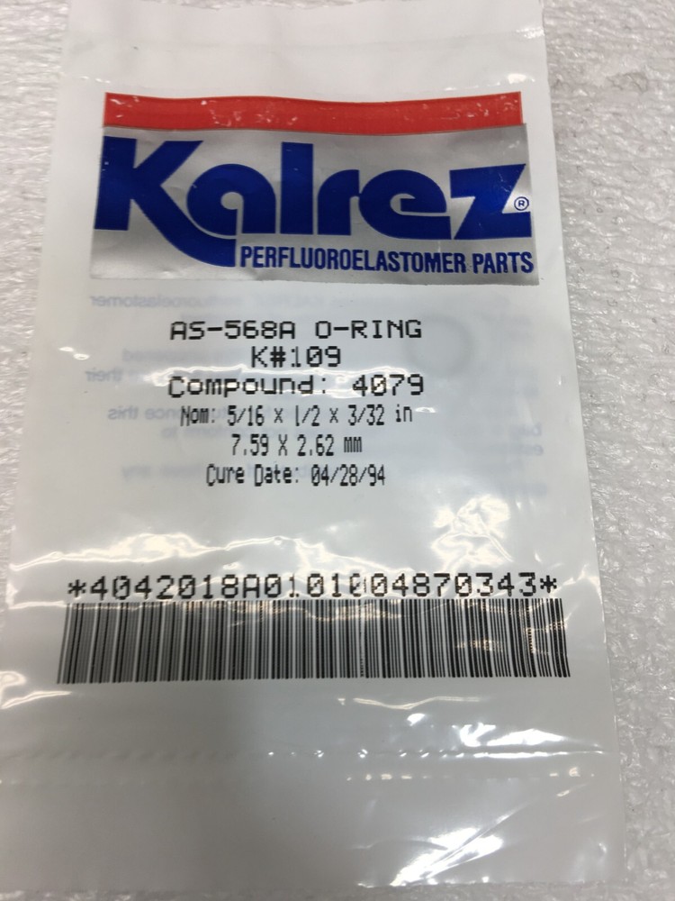 KALREZ AS-568A O-RING K#109, COMPOUND:4079, 2-109, 119416