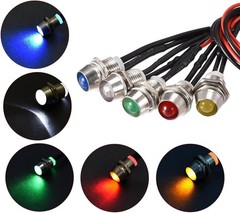 LED Signal Indicator Lights 24 Volt AC DC 8mm Panel Mount Me Voltage: 24 Volts