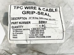 New Lot of 3 TPC 55907 3/4″ 90Deg Cable Range 625.812