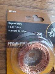Hillman Copper Wire 18 Gauge X 25 Ft. Roll # 123109 Lot Of 3