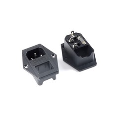 IEC Power Socket Connector AC 250V 10A Male Female Plug Jack 3 Pin PCB Panel