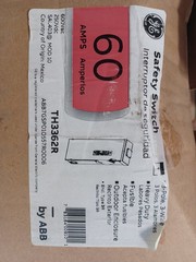 GENERAL ELECTRIC TH3362R, 60 Amp, 600 Volt, Heavy Duty Disconnect (BRAND NEW)