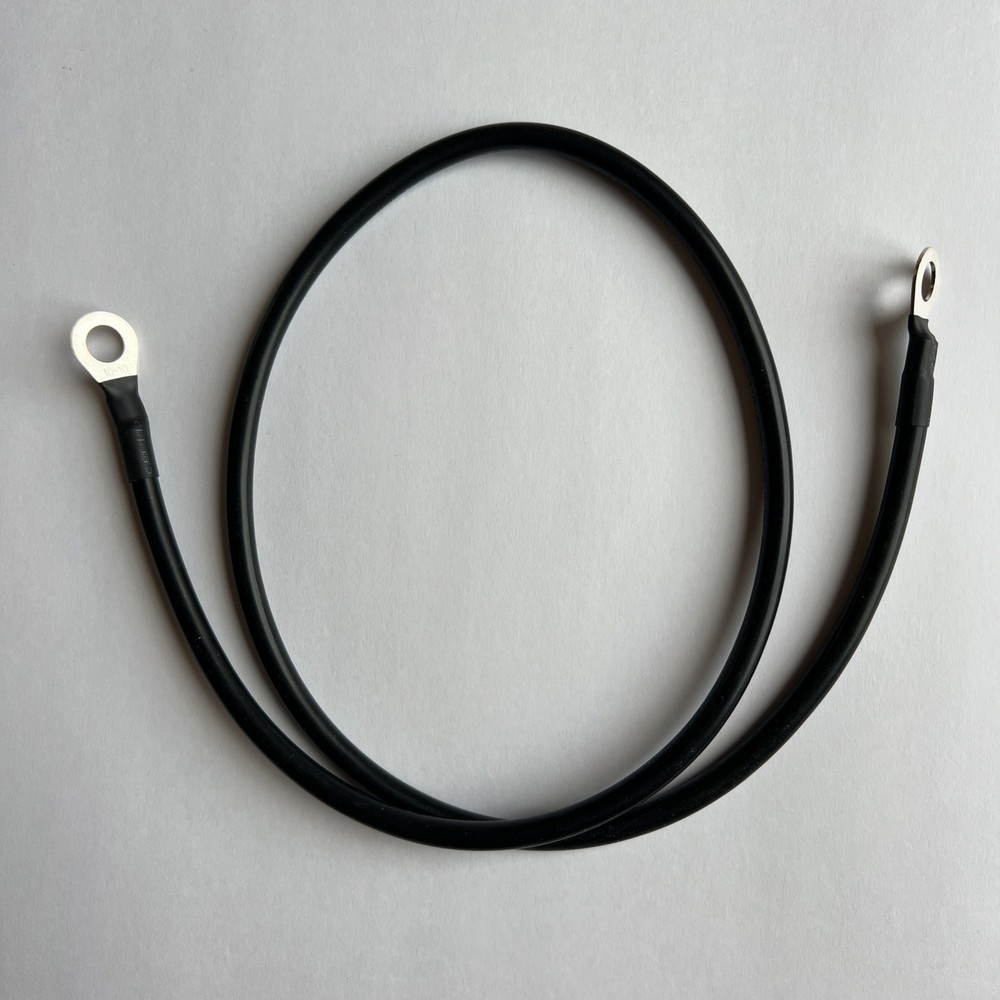 Black 5 AWG Gauge Copper Battery Cable 3 Foot 1/2 Inch Truck RV Solar