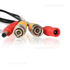 BNC DC POWER VIDEO SECURITY CCTV CAMERA DVR EXTENSION CABLE DATA LEAD WIRE 1-50m