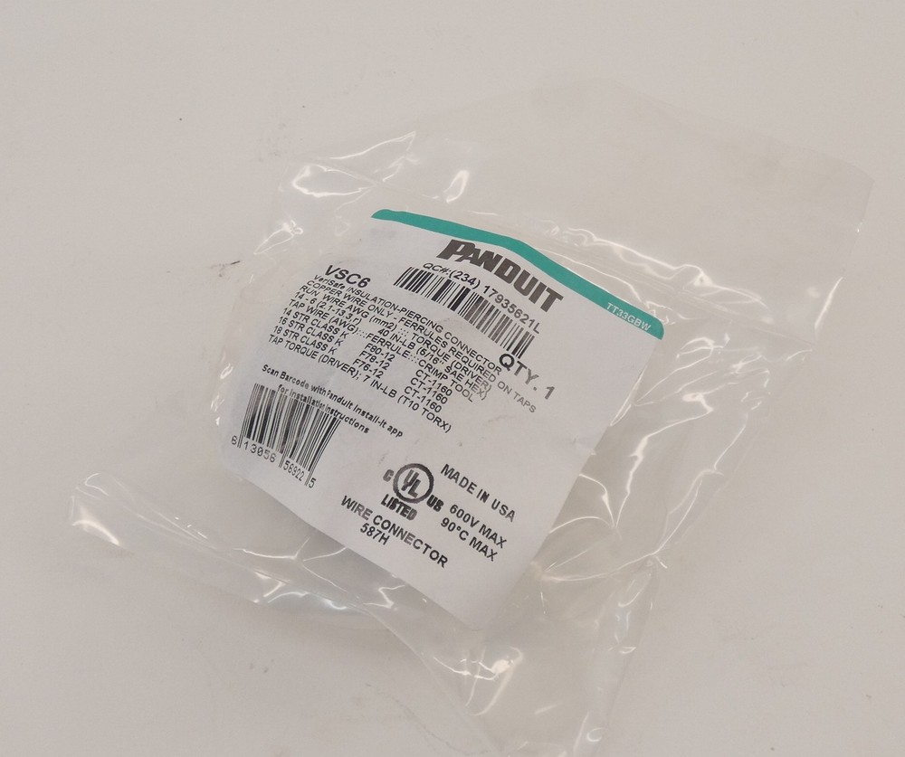 Panduit VSC6 VeriSafe Insulation Piercing Connector – NEW Surplus!