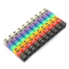 100Pcs Cable Marker Set Durable Easy-to-Use For Color-Coding Cables
