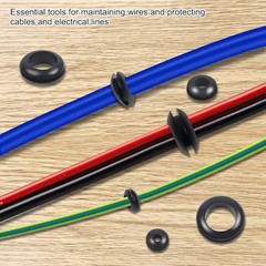 Open Grommets Black/White Rubber Wiring Ring Blind Plug Bung 3mm 4mm 5mm~90mm