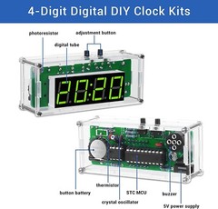 4-Digit Digital DIY Alarm Clock Kits Soldering Practice for Students Electronic