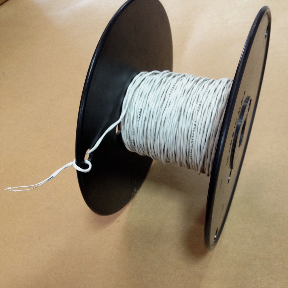 94 FT M27500-26SC2U23 White (26Awg) 2/C 19/38 Silver Plated Aircraft Cable Wire
