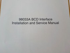 HEWLETT PACKARD 98033A BCD INTERFACE INSTALLATION AND SERVICE MANUAL
