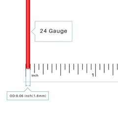24AWG Silicone Wire 100ft Red Black Flexible Tinned Copper Cable 600V