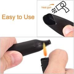 Heat Shrink Tubing 4:1 Ratio 1/2″ Dia 15ft Adhesive Lined Dual Wall Black