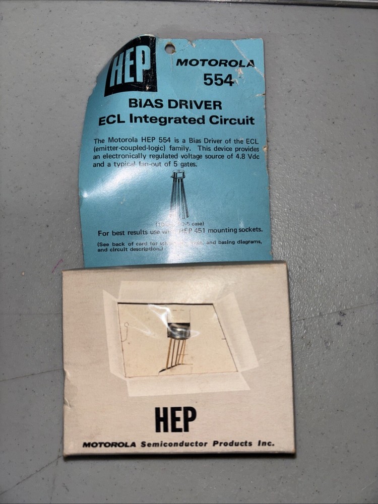HEP – MOTOROLA 554 – BIAS DRIVER ECL INTEGRATED CIRCUIT