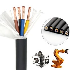 Black 2/3/4/5 Core Electrical TRVV Cable Flexible PVC Towline Cable 0.2mm²-1mm²