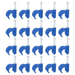 50Pcs Cable Wire Clips, Nail in Cable Clips 16mm/0.63″, Blue