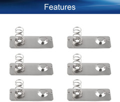 20Pcs Battery Springs AA Metal Contact Plate Replacement Positive to Negative Co