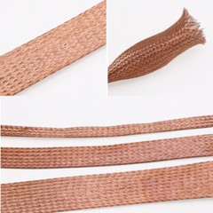 Flat Pure Copper Braid Cable Bare Copper Braid Wire Ground Lead 2mm – 28mm