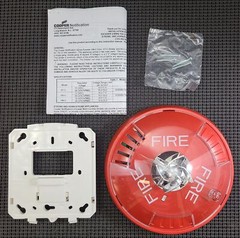 WHEELOCK COOPER NOTIFICATION HSRC 12/24VDC RED CEILING HORN/STROBE – NEW IN BOX