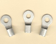 20 Bare RING Lug Brazed Barrel Terminal Connectors #8 Wire Gauge AWG #10 Stud