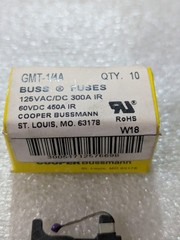 Bussmann GMT-1/4A Fast-Acting Indicating Telecom Fuse 125V Box of 10 Industrial