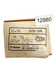 Appleton STB-50L 1/2″ Steel Liquid Tight Connector w/ Grounding Lug, Pack of 25