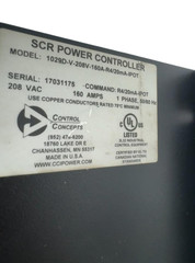 Control Concepts 1029D-V-208V-160A-R4/20mA-IPOT Power Controller, 208V, 160A
