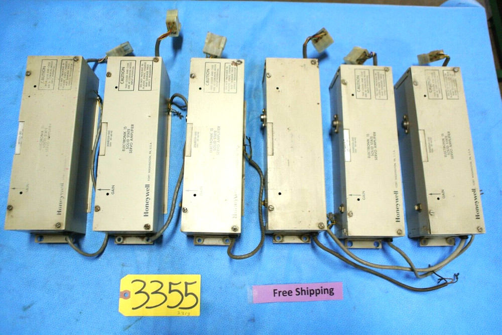 6 pcs. Honeywell Electronik 15 Solid State Servo Amplifier #30682531-001, 120V