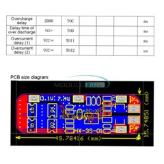 Li-ion 18650 Battery Charging Protection Board 3S of 10.8V 11.1V 12.6V