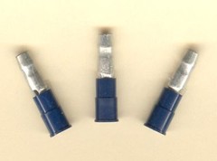 50 Blue Insulated SNAP PLUG Bullet Terminal Connector 16-14 Wire Gauge .180 MALE