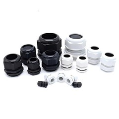 IP68 WHITE BLACK NYLON CABLE GLAND NUT SPIRAL TAIL PG7/9/11/13.5/16/19/21/24-63