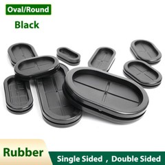 Oval/Round Closed Grommets Rubber Cable Wiring Grommet Protecting Blanking Blind