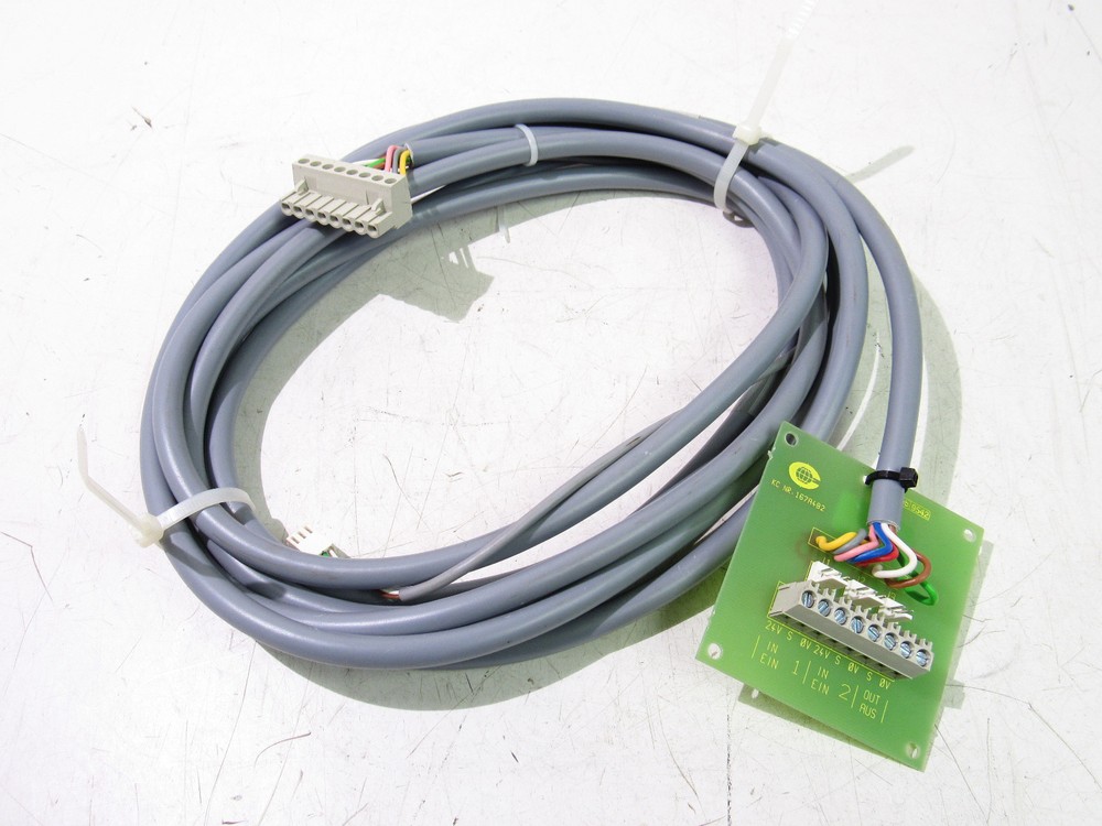 BEUMER CRISPLANT CONVEYOR 167A482 167A593 CABLE WIRE W/ PC CIRCUIT BOARD *XLNT*