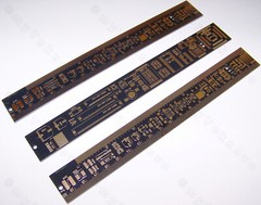 3x NEW 20cm Length Engineering Ruler for Electronic Design in Black/Gold Color