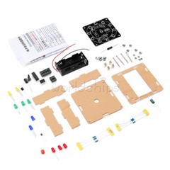 LED Electronic Lucky Rotary Kit NE555 CD4017 DIY Practical Soldering Practice